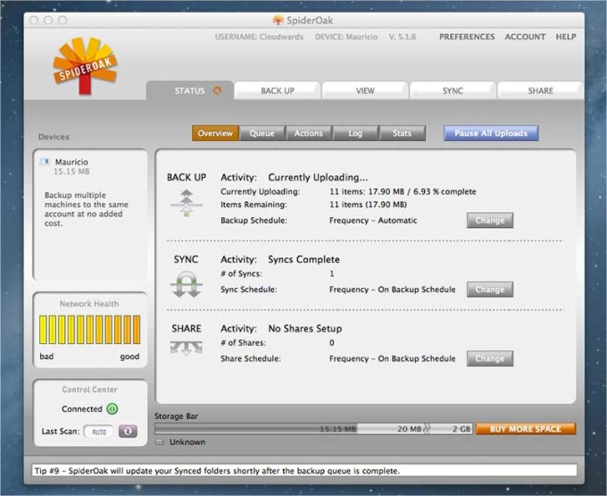 SpiderOak Alternative To Dropbox