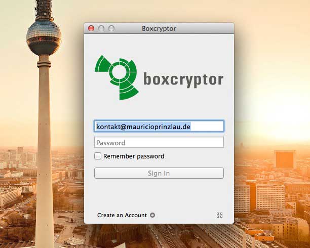 BoxCryptor Login