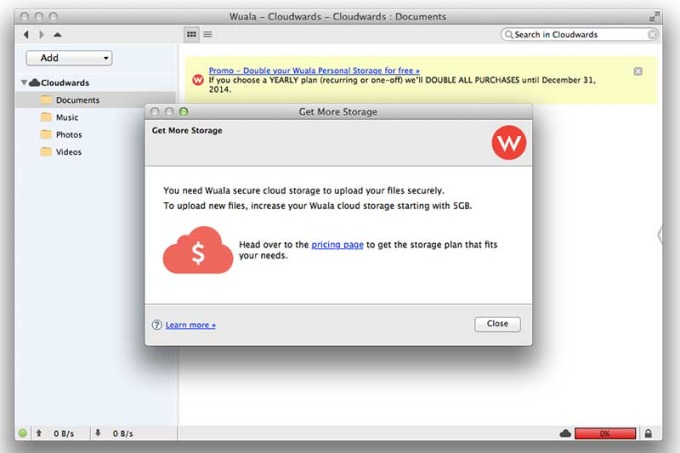 Wuala no longer offers free storage